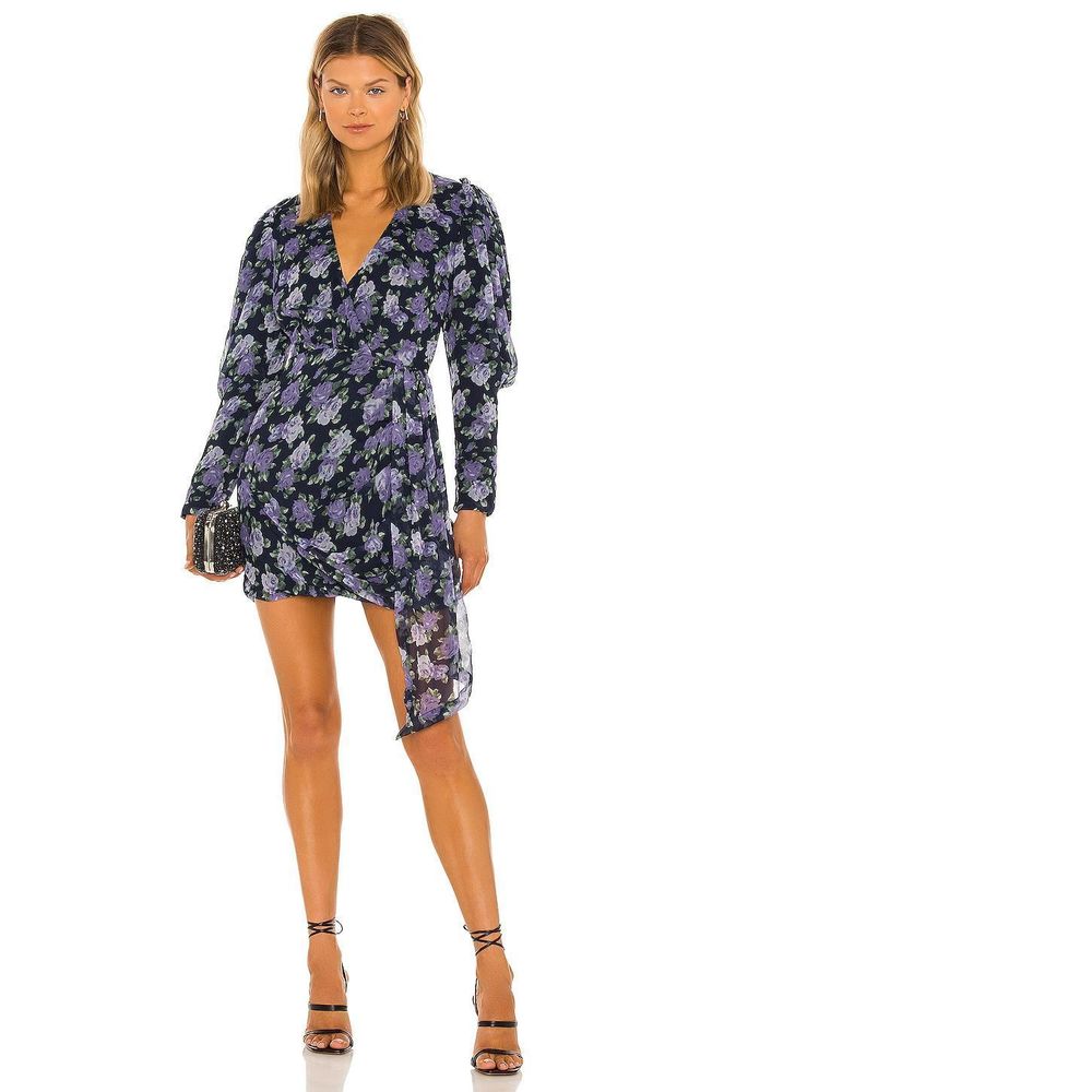 NEW Size S SAYLOR Merritt Dress Multi Floral Blue REVOLVE MSRP $242